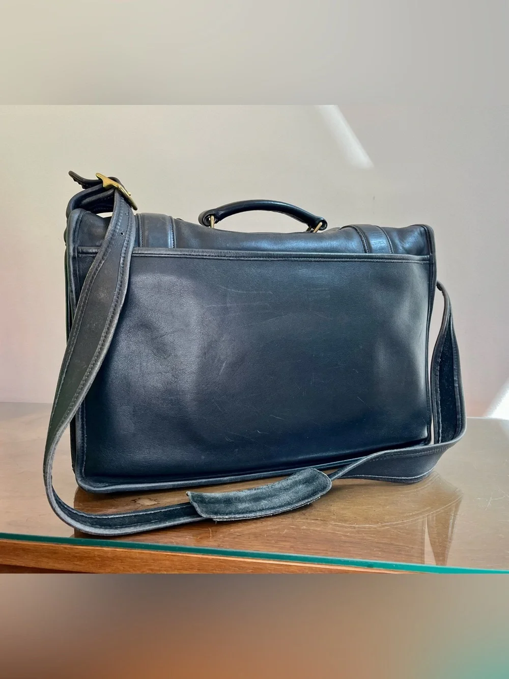 Coach Essex Briefcase, Black, #5274, Double Turnlock, USA-made, 2000 Vintage